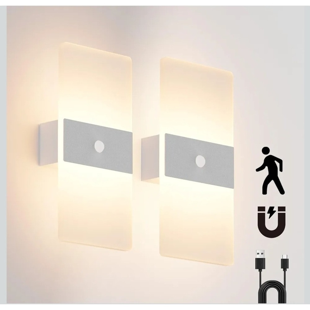 2 Pack Motion Sensor Wall Lights